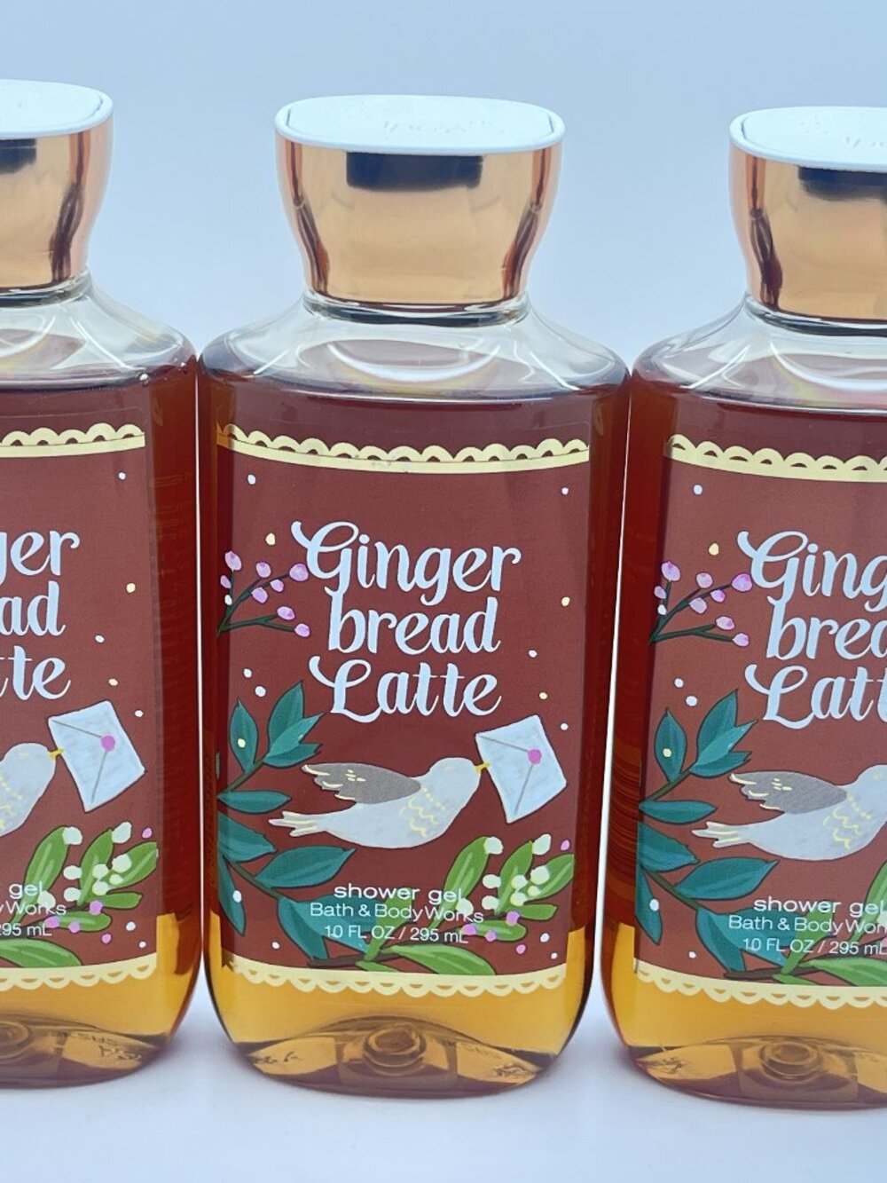 BATH & BODY WORKS Shower Gel GINGERBREAD LATTE 10 oz - Lot of 3